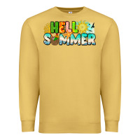 Antique Gold Hello Summer Premium Sweatshirt - CowhideDigitalArt