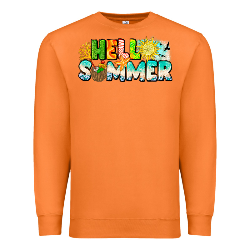 Hello Summer Premium Sweatshirt by CowhideDigitalArt | Teevron