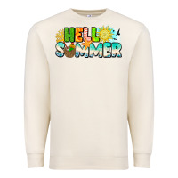 Sandshell Hello Summer Premium Sweatshirt - CowhideDigitalArt
