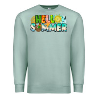 Seafoam Hello Summer Premium Sweatshirt - CowhideDigitalArt