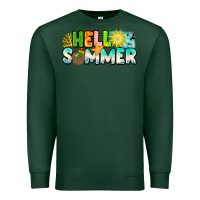Sports Green Hello Summer Premium Sweatshirt - CowhideDigitalArt