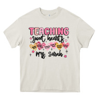Cream teaching sweet hearts Heavy Core Tee - MaliasSmallBusiness
