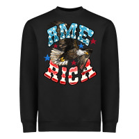 Black American Eagle Heavyweight Sweatshirt - HowdyJamesFarm