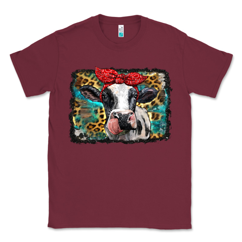Holstein Cow With Glitter And Leopard Background Classic Tee by BarkalooDesign | Teevron