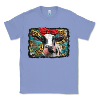 Colony Blue holstein cow with glitter and leopard background Classic Tee - BarkalooDesign