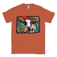 Copper holstein cow with glitter and leopard background Classic Tee - BarkalooDesign