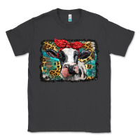 Smoke holstein cow with glitter and leopard background Classic Tee - BarkalooDesign