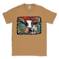 Toasted Coconut holstein cow with glitter and leopard background Classic Tee - BarkalooDesign