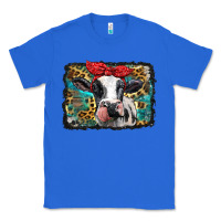 True Royal holstein cow with glitter and leopard background Classic Tee - BarkalooDesign