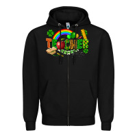 Black teacher st patrick Zipper Hoodie - FaDigitalArtStudio