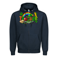 Navy teacher st patrick Zipper Hoodie - FaDigitalArtStudio