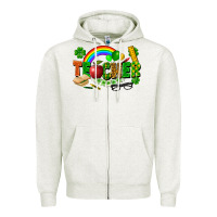 Oatmeal Heather teacher st patrick Zipper Hoodie - FaDigitalArtStudio