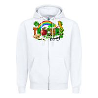White teacher st patrick Zipper Hoodie - FaDigitalArtStudio