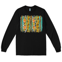 Black Fall sunflower brushstrokes Long Sleeve Tee - NancyCooperArtShop