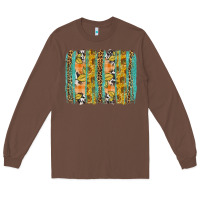 Chestnut Fall sunflower brushstrokes Long Sleeve Tee - NancyCooperArtShop