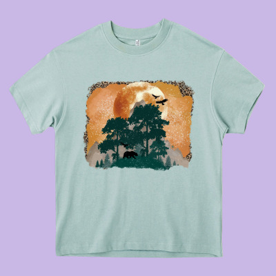 Wilderness Leopard Heavy Core Tee Designed By Maliassmallbusiness