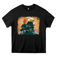 Black wilderness leopard Heavy Core Tee - MaliasSmallBusiness