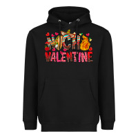 Black Nach Valentine Heavyweight Hoodie - CowhideDigitalArt