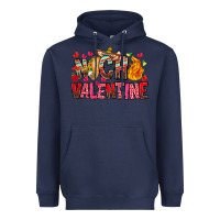 Navy Nach Valentine Heavyweight Hoodie - CowhideDigitalArt