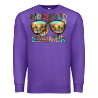 Purple Mom Bad Summer Premium Sweatshirt - CowhideDigitalArt