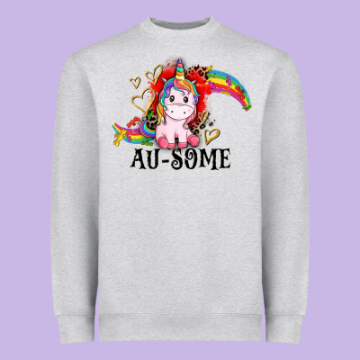 Au-some Heavyweight Sweatshirt Designed By Cowgirlartshop