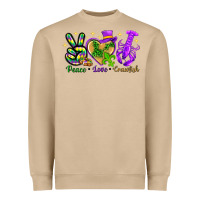 Peace Love Crawfish Heavyweight Sweatshirt | Teevron