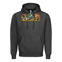 Charcoal Heather thanksgiving trucks bbs Zipper Hoodie - BundleAndBundleShop