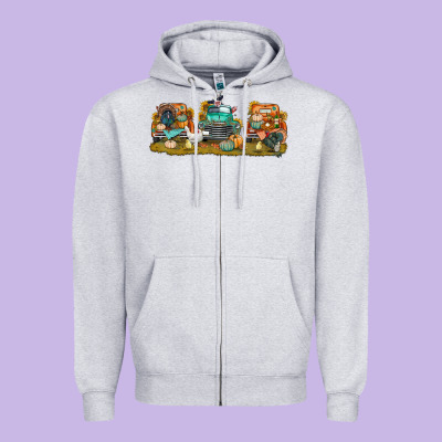 Thanksgiving Trucks Bbs Zipper Hoodie Designed By Bundleandbundleshop
