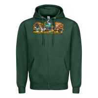 Sports Green thanksgiving trucks bbs Zipper Hoodie - BundleAndBundleShop