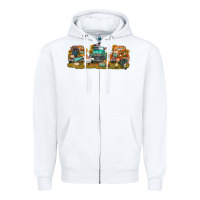 White thanksgiving trucks bbs Zipper Hoodie - BundleAndBundleShop