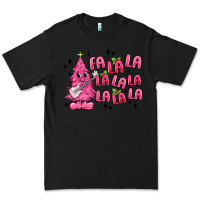 Black pink christmas fa la la Premium Tee - MaliasSmallBusiness