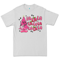 Dove Grey pink christmas fa la la Premium Tee - MaliasSmallBusiness