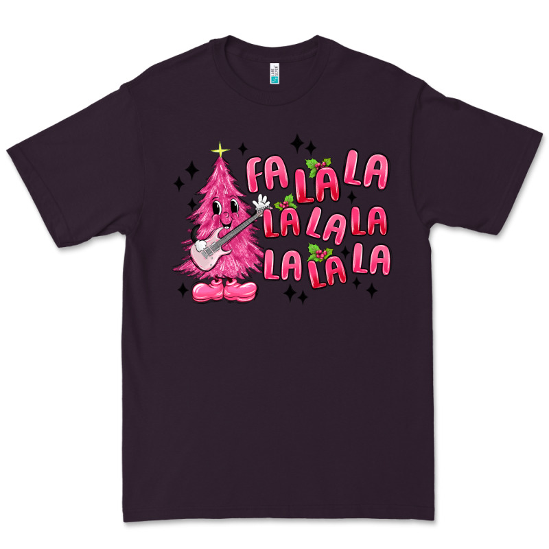 Pink Christmas Fa La La Premium Tee by MaliasSmallBusiness | Teevron