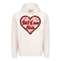 Pale Pink self love club valentine's day Premium Hoodie - RanaPortraitStore