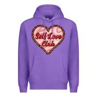 Purple self love club valentine's day Premium Hoodie - RanaPortraitStore