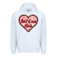White self love club valentine's day Premium Hoodie - RanaPortraitStore