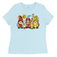 Baby Blue sports gnomies Ladies Tee - NancyCooperArtShop