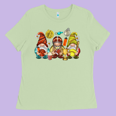 Sports Gnomies Ladies Tee Designed By Nancycooperartshop