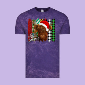 Merry Christmas Cow Vintage Tee Designed By Bettercallsaul