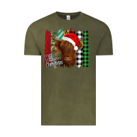 Vintage Olive Merry Christmas Cow Vintage Tee - Bettercallsaul