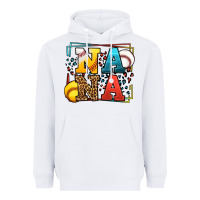 White Baseball and Softball nana Heavyweight Hoodie - LillyAllenDesigns