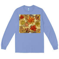 Colony Blue Fall leaves Long Sleeve Tee - NancyCooperArtShop