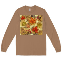 Toasted Coconut Fall leaves Long Sleeve Tee - NancyCooperArtShop