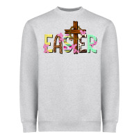 Heather Grey Easter crown of thorns Easter Day Heavyweight Sweatshirt - HowdyJamesFarm