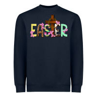 Navy Easter crown of thorns Easter Day Heavyweight Sweatshirt - HowdyJamesFarm
