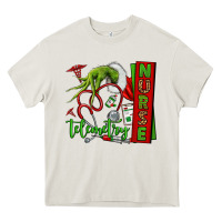 Cream grinch hand telemetry nurse Heavy Core Tee - NancyCooperArtShop