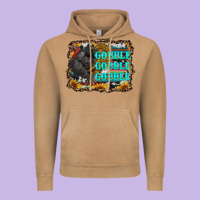 Gobble Gobble Gobble Vintage Hoodie Designed By Ranaportraitstore