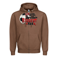Chestnut little brother biggest fan soccer Zipper Hoodie - FaDigitalArtStudio
