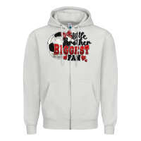 Dove Grey little brother biggest fan soccer Zipper Hoodie - FaDigitalArtStudio
