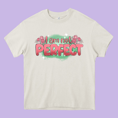 I Am Not Perfect Heavy Core Tee Designed By Maliassmallbusiness